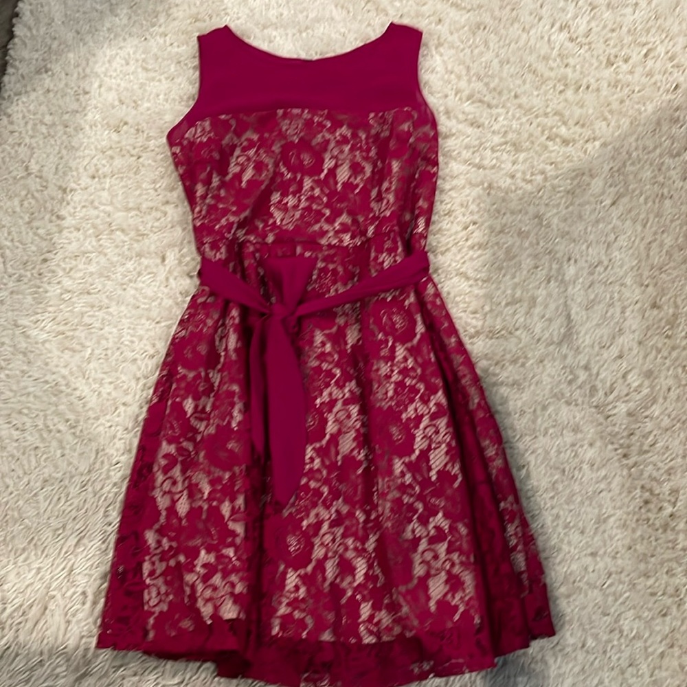 Danny and Nicole Magenta Sleeveless Dress